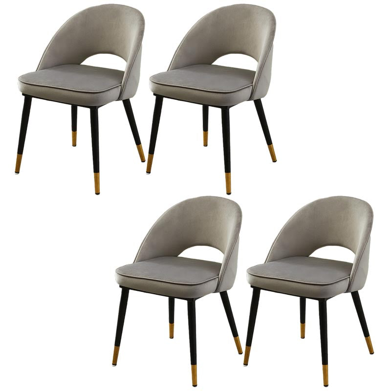 Gorgeous Fabric Dining Chair, Modern Minimalist Open Plan Family Dining Chair Dark Gray 4 Piece Set Clearhalo 'Dining Chairs' 'Dining Tables & Seating' 'dining_chair' 'furn' 'furn_dining_chair' 'Furniture' 'Kitchen & Dining Furniture' 5464759