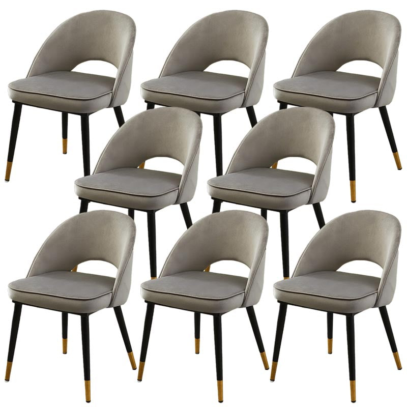 Gorgeous Fabric Dining Chair, Modern Minimalist Open Plan Family Dining Chair Dark Gray 8 Piece Set Clearhalo 'Dining Chairs' 'Dining Tables & Seating' 'dining_chair' 'furn' 'furn_dining_chair' 'Furniture' 'Kitchen & Dining Furniture' 5464763