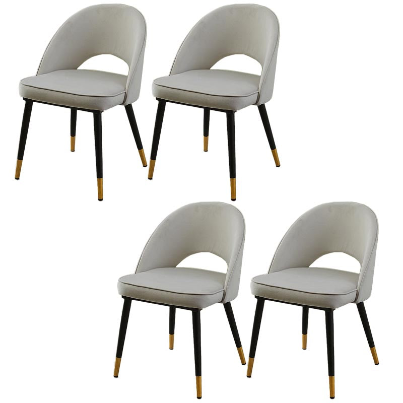 Gorgeous Fabric Dining Chair, Modern Minimalist Open Plan Family Dining Chair Light Gray 4 Piece Set Clearhalo 'Dining Chairs' 'Dining Tables & Seating' 'dining_chair' 'furn' 'furn_dining_chair' 'Furniture' 'Kitchen & Dining Furniture' 5464767