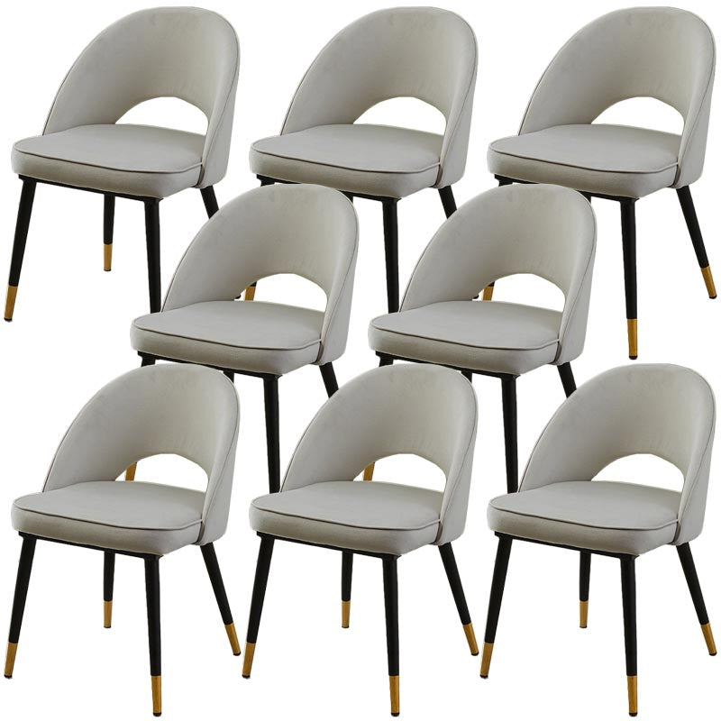 Gorgeous Fabric Dining Chair, Modern Minimalist Open Plan Family Dining Chair Light Gray 8 Piece Set Clearhalo 'Dining Chairs' 'Dining Tables & Seating' 'dining_chair' 'furn' 'furn_dining_chair' 'Furniture' 'Kitchen & Dining Furniture' 5464770