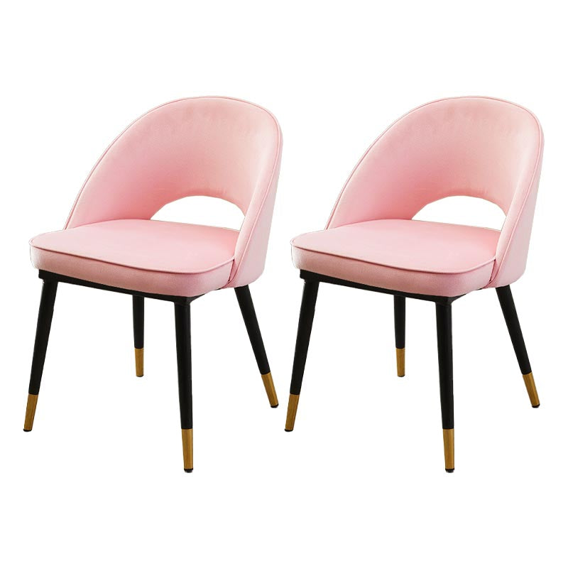 Gorgeous Fabric Dining Chair, Modern Minimalist Open Plan Family Dining Chair Pink 2 Piece Set Clearhalo 'Dining Chairs' 'Dining Tables & Seating' 'dining_chair' 'furn' 'furn_dining_chair' 'Furniture' 'Kitchen & Dining Furniture' 5464773