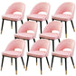 Gorgeous Fabric Dining Chair, Modern Minimalist Open Plan Family Dining Chair Pink 8 Piece Set Clearhalo 'Dining Chairs' 'Dining Tables & Seating' 'dining_chair' 'furn' 'furn_dining_chair' 'Furniture' 'Kitchen & Dining Furniture' 5464778