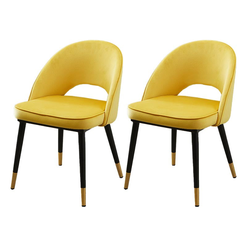 Gorgeous Fabric Dining Chair, Modern Minimalist Open Plan Family Dining Chair Yellow 2 Piece Set Clearhalo 'Dining Chairs' 'Dining Tables & Seating' 'dining_chair' 'furn' 'furn_dining_chair' 'Furniture' 'Kitchen & Dining Furniture' 5464780