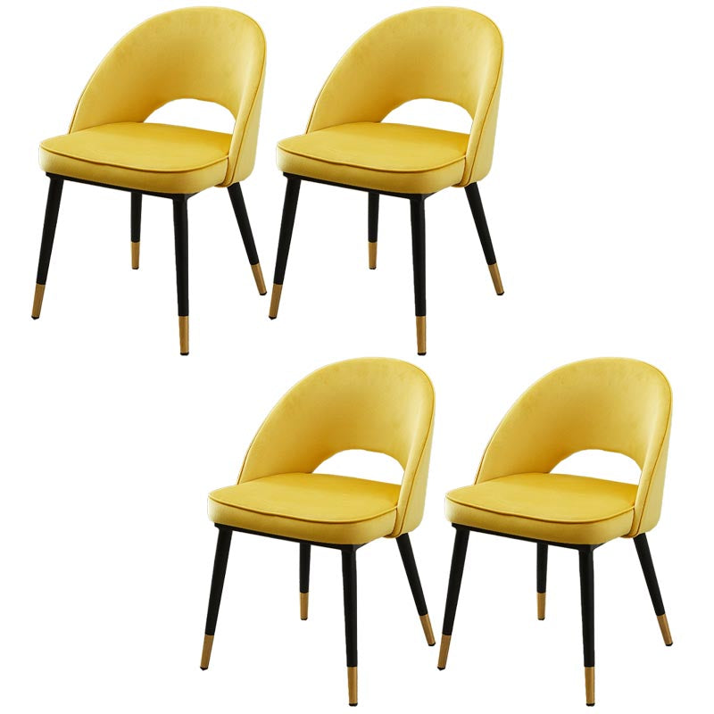Gorgeous Fabric Dining Chair, Modern Minimalist Open Plan Family Dining Chair Yellow 4 Piece Set Clearhalo 'Dining Chairs' 'Dining Tables & Seating' 'dining_chair' 'furn' 'furn_dining_chair' 'Furniture' 'Kitchen & Dining Furniture' 5464783