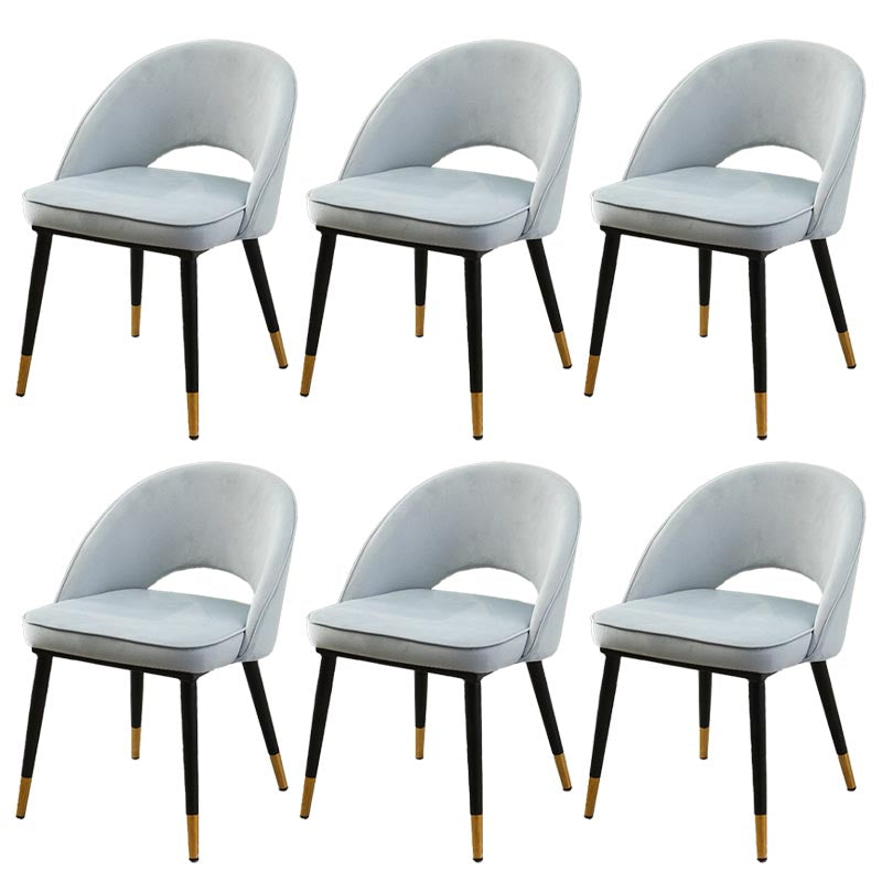 Gorgeous Fabric Dining Chair, Modern Minimalist Open Plan Family Dining Chair Sky Blue 6 Piece Set Clearhalo 'Dining Chairs' 'Dining Tables & Seating' 'dining_chair' 'furn' 'furn_dining_chair' 'Furniture' 'Kitchen & Dining Furniture' 5464789