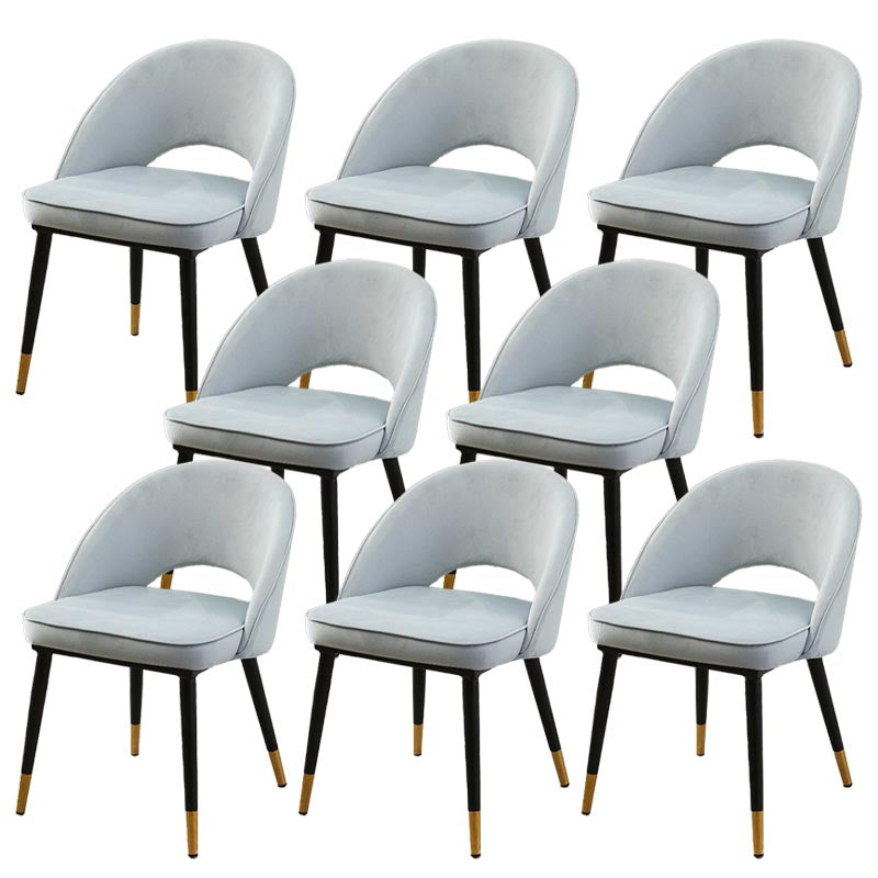 Gorgeous Fabric Dining Chair, Modern Minimalist Open Plan Family Dining Chair Sky Blue 8 Piece Set Clearhalo 'Dining Chairs' 'Dining Tables & Seating' 'dining_chair' 'furn' 'furn_dining_chair' 'Furniture' 'Kitchen & Dining Furniture' 5464790