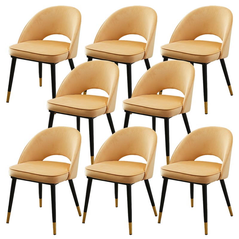 Gorgeous Fabric Dining Chair, Modern Minimalist Open Plan Family Dining Chair Apricot 8 Piece Set Clearhalo 'Dining Chairs' 'Dining Tables & Seating' 'dining_chair' 'furn' 'furn_dining_chair' 'Furniture' 'Kitchen & Dining Furniture' 5464794
