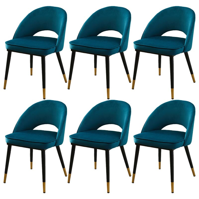 Gorgeous Fabric Dining Chair, Modern Minimalist Open Plan Family Dining Chair Dark Blue 6 Piece Set Clearhalo 'Dining Chairs' 'Dining Tables & Seating' 'dining_chair' 'furn' 'furn_dining_chair' 'Furniture' 'Kitchen & Dining Furniture' 5464801