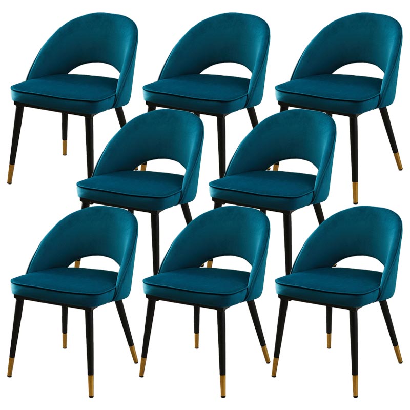 Gorgeous Fabric Dining Chair, Modern Minimalist Open Plan Family Dining Chair Dark Blue 8 Piece Set Clearhalo 'Dining Chairs' 'Dining Tables & Seating' 'dining_chair' 'furn' 'furn_dining_chair' 'Furniture' 'Kitchen & Dining Furniture' 5464802