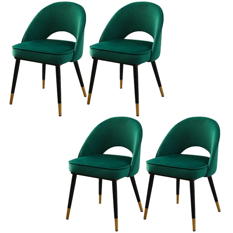 Gorgeous Fabric Dining Chair, Modern Minimalist Open Plan Family Dining Chair Blackish Green 4 Piece Set Clearhalo 'Dining Chairs' 'Dining Tables & Seating' 'dining_chair' 'furn' 'furn_dining_chair' 'Furniture' 'Kitchen & Dining Furniture' 5464804
