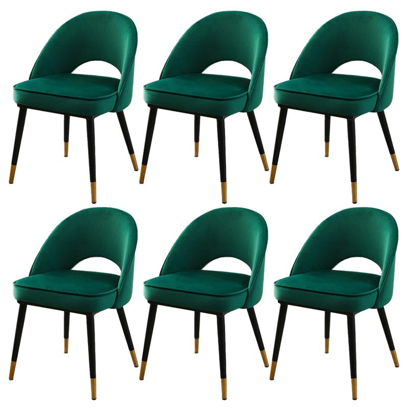 Gorgeous Fabric Dining Chair, Modern Minimalist Open Plan Family Dining Chair Blackish Green 6 Piece Set Clearhalo 'Dining Chairs' 'Dining Tables & Seating' 'dining_chair' 'furn' 'furn_dining_chair' 'Furniture' 'Kitchen & Dining Furniture' 5464805