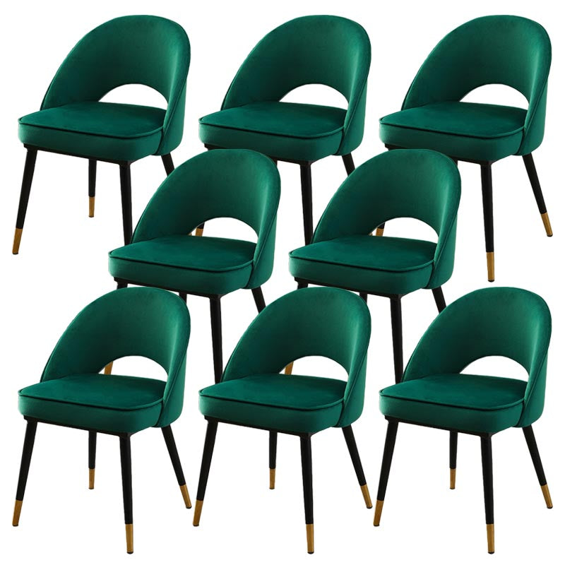 Gorgeous Fabric Dining Chair, Modern Minimalist Open Plan Family Dining Chair Blackish Green 8 Piece Set Clearhalo 'Dining Chairs' 'Dining Tables & Seating' 'dining_chair' 'furn' 'furn_dining_chair' 'Furniture' 'Kitchen & Dining Furniture' 5464806