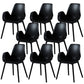 Modern Plastic Chair Parsons Chair with 4 Legs in Matte Finish for Home