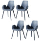 Modern Plastic Chair Parsons Chair with 4 Legs in Matte Finish for Home