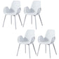 Modern Plastic Chair Parsons Chair with 4 Legs in Matte Finish for Home
