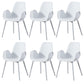 Modern Plastic Chair Parsons Chair with 4 Legs in Matte Finish for Home