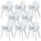 Modern Plastic Chair Parsons Chair with 4 Legs in Matte Finish for Home