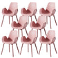 Modern Plastic Chair Parsons Chair with 4 Legs in Matte Finish for Home