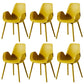 Modern Plastic Chair Parsons Chair with 4 Legs in Matte Finish for Home