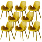 Modern Plastic Chair Parsons Chair with 4 Legs in Matte Finish for Home