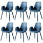 Modern Plastic Chair Parsons Chair with 4 Legs in Matte Finish for Home