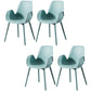 Modern Plastic Chair Parsons Chair with 4 Legs in Matte Finish for Home
