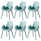 Modern Plastic Chair Parsons Chair with 4 Legs in Matte Finish for Home