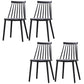 Contemporary Plastic Dining Chair Slat Back Side Chair in Matte Finish for Home Black 4 Piece Set Clearhalo 'Dining Chairs' 'Dining Tables & Seating' 'dining_chair' 'furn' 'furn_dining_chair' 'Furniture' 'Kitchen & Dining Furniture' 5464922