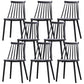 Contemporary Plastic Dining Chair Slat Back Side Chair in Matte Finish for Home Black 8 Piece Set Clearhalo 'Dining Chairs' 'Dining Tables & Seating' 'dining_chair' 'furn' 'furn_dining_chair' 'Furniture' 'Kitchen & Dining Furniture' 5464927