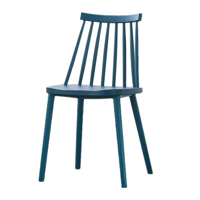 Contemporary Plastic Dining Chair Slat Back Side Chair in Matte Finish for Home Clearhalo 'Dining Chairs' 'Dining Tables & Seating' 'dining_chair' 'furn' 'furn_dining_chair' 'Furniture' 'Kitchen & Dining Furniture' 5464928