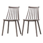 Contemporary Plastic Dining Chair Slat Back Side Chair in Matte Finish for Home Grey 2 Piece Set Clearhalo 'Dining Chairs' 'Dining Tables & Seating' 'dining_chair' 'furn' 'furn_dining_chair' 'Furniture' 'Kitchen & Dining Furniture' 5464929