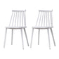 Contemporary Plastic Dining Chair Slat Back Side Chair in Matte Finish for Home White 2 Piece Set Clearhalo 'Dining Chairs' 'Dining Tables & Seating' 'dining_chair' 'furn' 'furn_dining_chair' 'Furniture' 'Kitchen & Dining Furniture' 5464936
