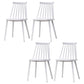 Contemporary Plastic Dining Chair Slat Back Side Chair in Matte Finish for Home White 4 Piece Set Clearhalo 'Dining Chairs' 'Dining Tables & Seating' 'dining_chair' 'furn' 'furn_dining_chair' 'Furniture' 'Kitchen & Dining Furniture' 5464938