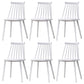 Contemporary Plastic Dining Chair Slat Back Side Chair in Matte Finish for Home White 6 Piece Set Clearhalo 'Dining Chairs' 'Dining Tables & Seating' 'dining_chair' 'furn' 'furn_dining_chair' 'Furniture' 'Kitchen & Dining Furniture' 5464941