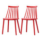 Contemporary Plastic Dining Chair Slat Back Side Chair in Matte Finish for Home Red 2 Piece Set Clearhalo 'Dining Chairs' 'Dining Tables & Seating' 'dining_chair' 'furn' 'furn_dining_chair' 'Furniture' 'Kitchen & Dining Furniture' 5464944