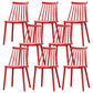Contemporary Plastic Dining Chair Slat Back Side Chair in Matte Finish for Home Red 8 Piece Set Clearhalo 'Dining Chairs' 'Dining Tables & Seating' 'dining_chair' 'furn' 'furn_dining_chair' 'Furniture' 'Kitchen & Dining Furniture' 5464950