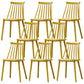 Contemporary Plastic Dining Chair Slat Back Side Chair in Matte Finish for Home Yellow 8 Piece Set Clearhalo 'Dining Chairs' 'Dining Tables & Seating' 'dining_chair' 'furn' 'furn_dining_chair' 'Furniture' 'Kitchen & Dining Furniture' 5464954
