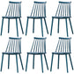 Contemporary Plastic Dining Chair Slat Back Side Chair in Matte Finish for Home Peacock Blue 6 Piece Set Clearhalo 'Dining Chairs' 'Dining Tables & Seating' 'dining_chair' 'furn' 'furn_dining_chair' 'Furniture' 'Kitchen & Dining Furniture' 5464957