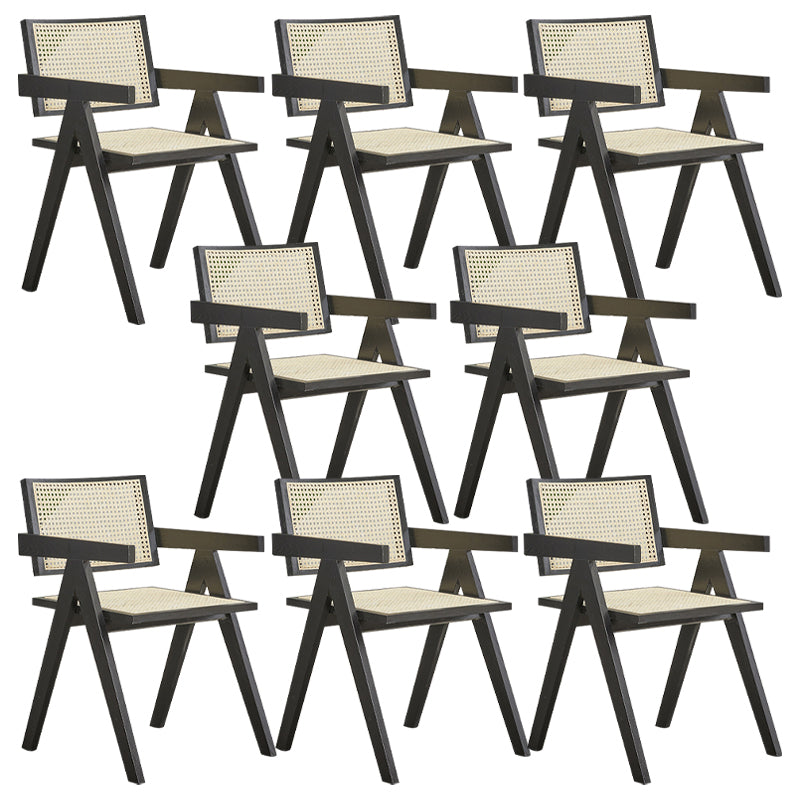 Silla de comedor de ratán moderna muebles laterales de comedor abiertos en acabado mate para brasserie