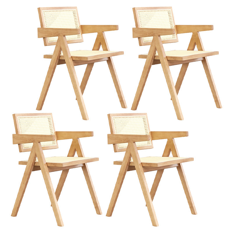 Silla de comedor de ratán moderna muebles laterales de comedor abiertos en acabado mate para brasserie