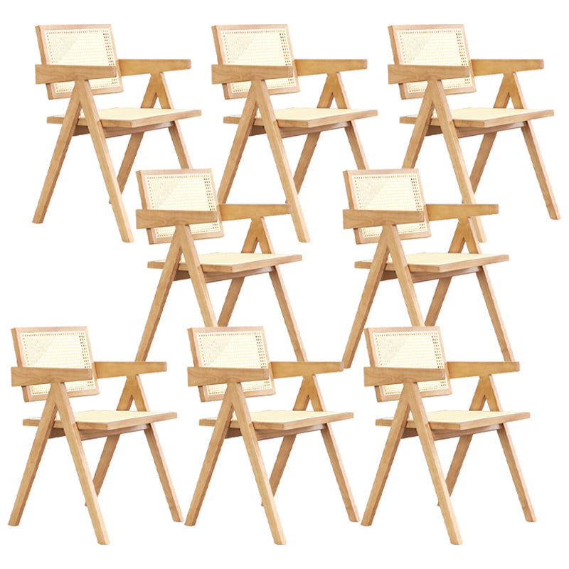 Silla de comedor de ratán moderna muebles laterales de comedor abiertos en acabado mate para brasserie