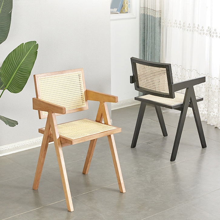 Silla de comedor de ratán moderna muebles laterales de comedor abiertos en acabado mate para brasserie