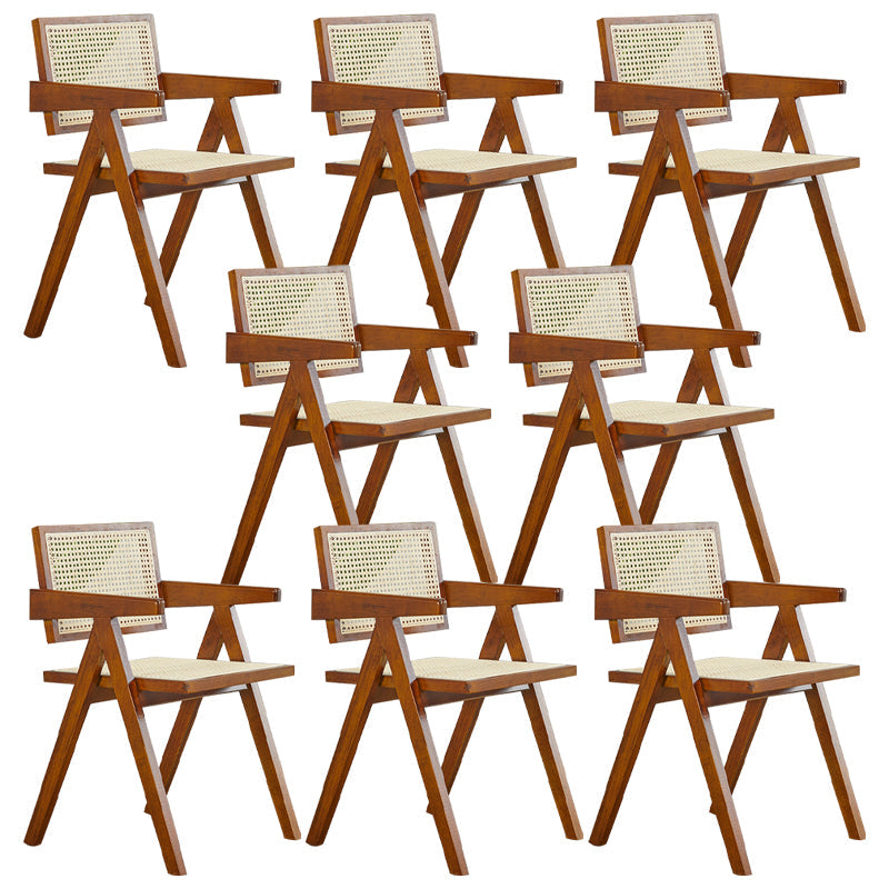 Silla de comedor de ratán moderna muebles laterales de comedor abiertos en acabado mate para brasserie