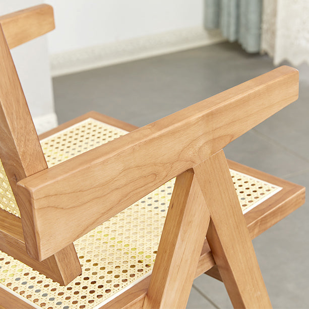 Silla de comedor de ratán moderna muebles laterales de comedor abiertos en acabado mate para brasserie