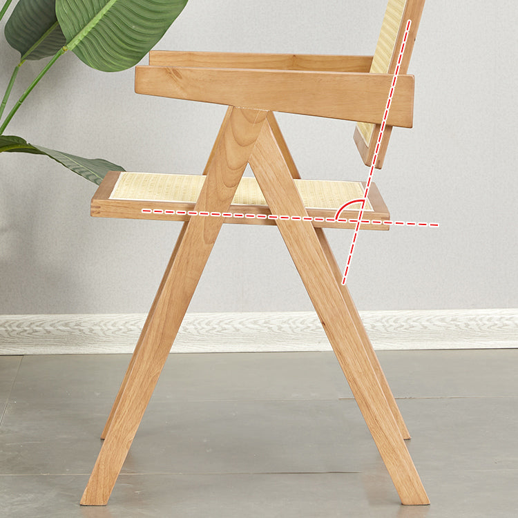 Silla de comedor de ratán moderna muebles laterales de comedor abiertos en acabado mate para brasserie