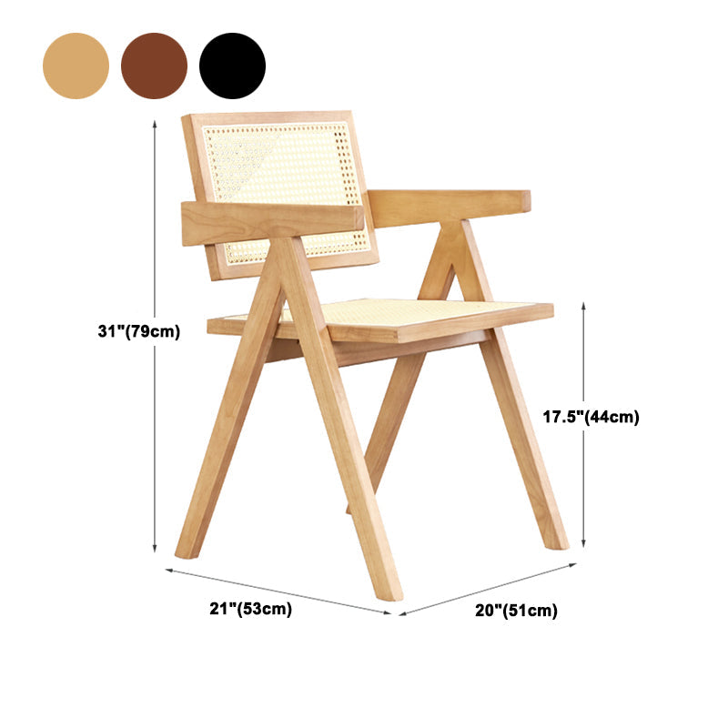 Silla de comedor de ratán moderna muebles laterales de comedor abiertos en acabado mate para brasserie