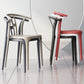 Modern Plastic Chair Matte Finish Chair with 4 Legs for Home
