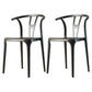 Modern Plastic Chair Matte Finish Chair with 4 Legs for Home