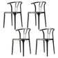 Modern Plastic Chair Matte Finish Chair with 4 Legs for Home