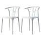 Modern Plastic Chair Matte Finish Chair with 4 Legs for Home
